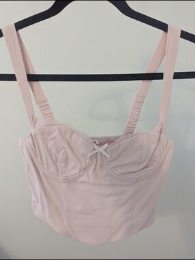 Garage Blush Pink Bustier Bandeau Top